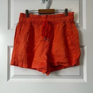 NWT LOFT Tropical Orange Paperbag Waist Shorts Sz Small